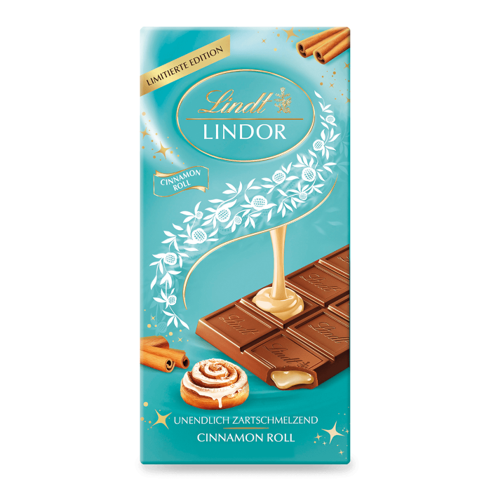Tablette de chocolat Lindt Lindor Cinnamon Roll 100g / 3.52oz