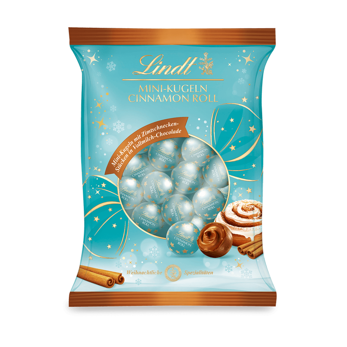 Lindt Mini-Kugeln Cinnamon Roll Vollmilchschokolade 100g / 3.52oz