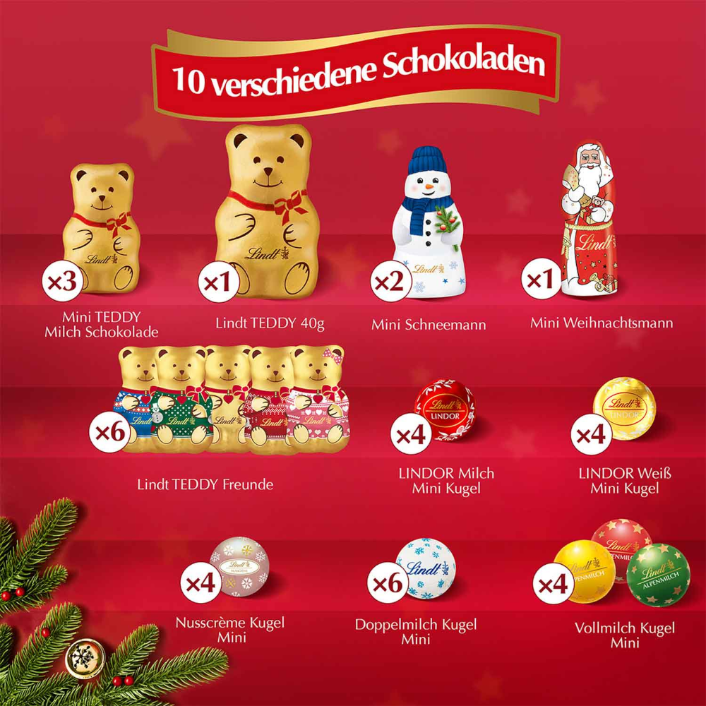 Lindt Teddy Wimmelbild Adventskalender 265g / 9.35oz