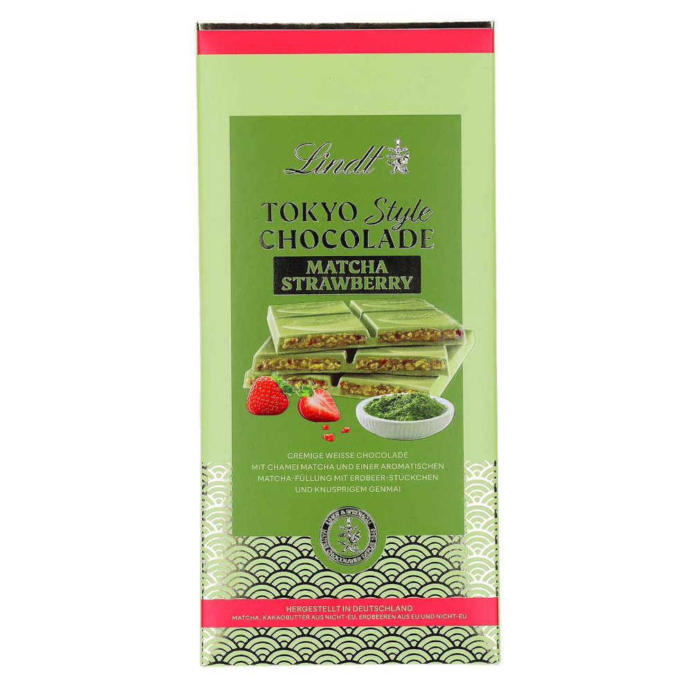 Lindt Tokyo Style Matcha-Strawberry Schokoladen Tafel 145g / 5.11oz
