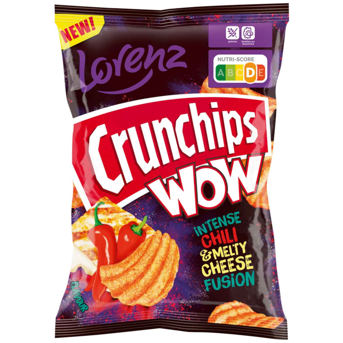 Lorenz Crunchips WOW Chips Intense Chili &amp; Melty Cheese Fusion 110g / 3.88oz