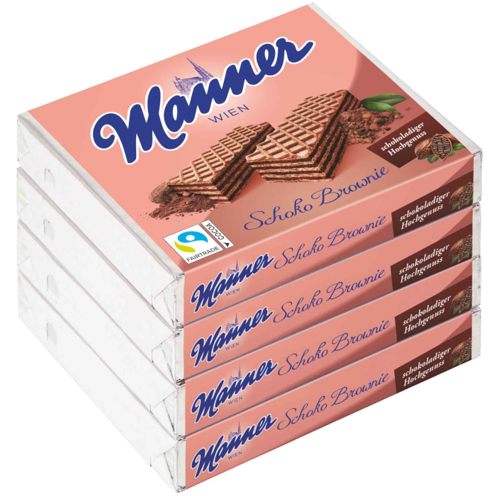 Manner Fette di brownie al cioccolato 4x75g / 4x2,64oz