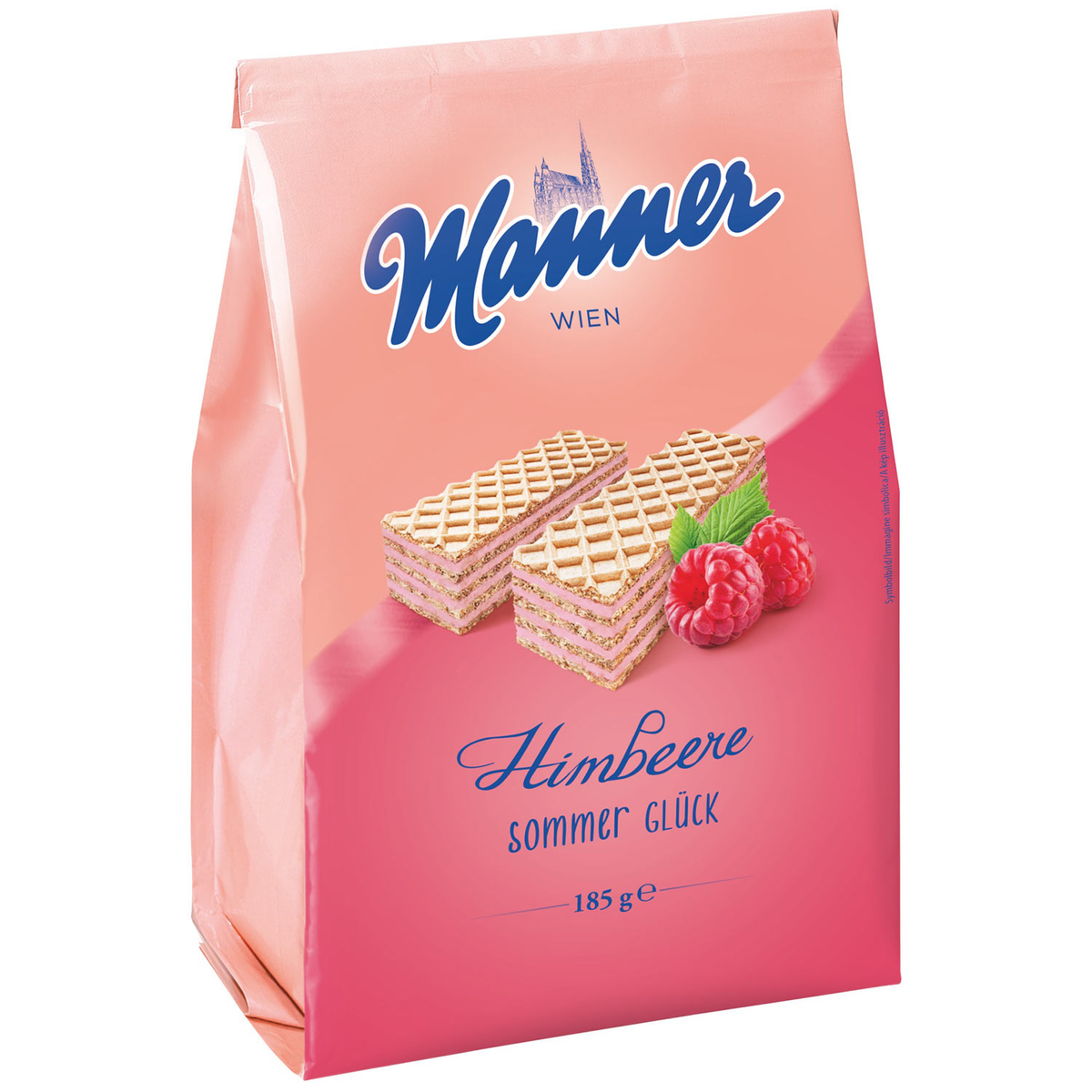 Manner Sommerglück biscotti di wafer al lampone 185g / 6,52oz
