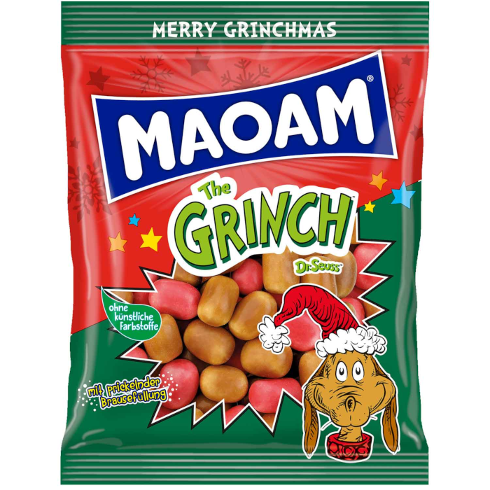 MAOAM Kracher The Grinch Hund tyggegummi med brusfyld 175g