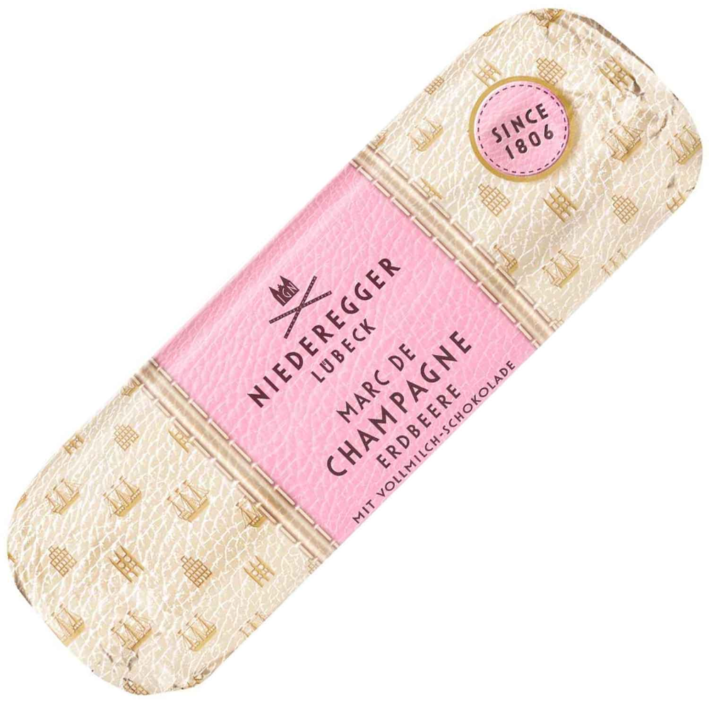 Niederegger Marzipan Loaf Marc De Champagne Strawberry 125g