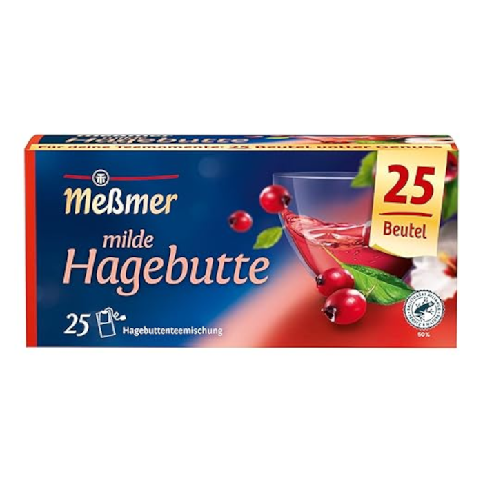 Meßmer thé douce églantine 25 sachets de thé emballés individuellement
