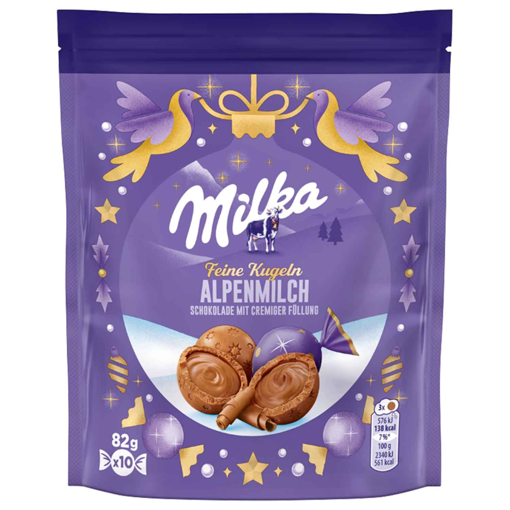 Milka Fine Chocolate Balls Alpine Milk 82g / 2.89oz