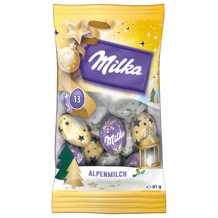Milka Weihnachts-Kugeln Alpenmilch Design Edition 81g / 2.86oz