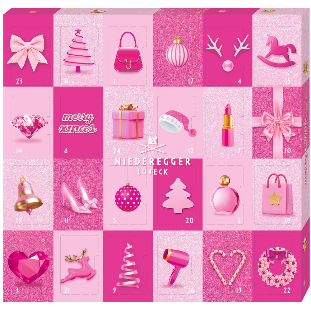 Niederegger Mini Calendrier de l'Avent "Pink Glam" Edition 177g / 6.24oz