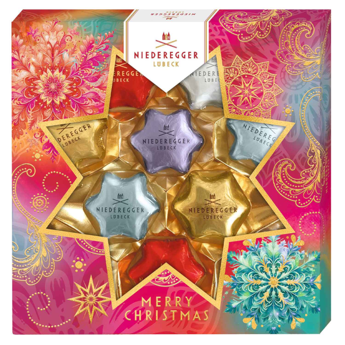 Niederegger Meister-Selektion Merry Christmas Sterne 125g