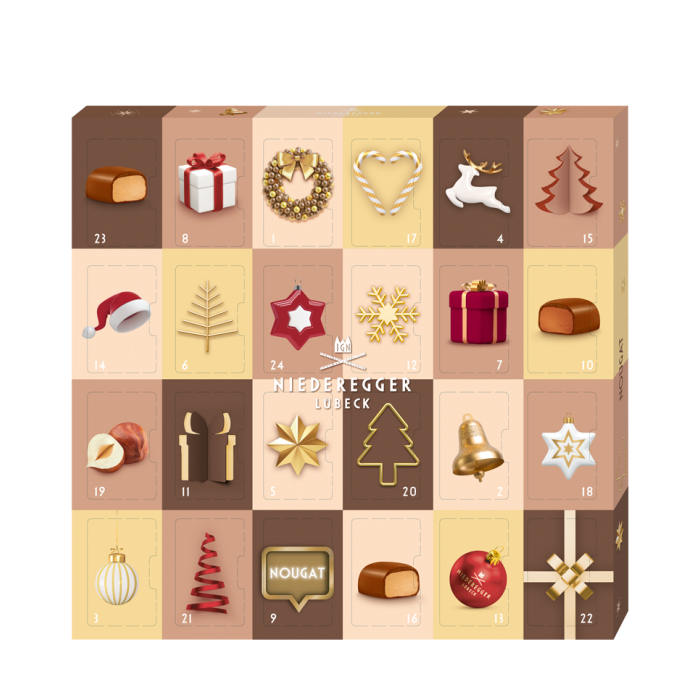 Niederegger Torrone Mini Calendario dell'Avvento da tavola 180g