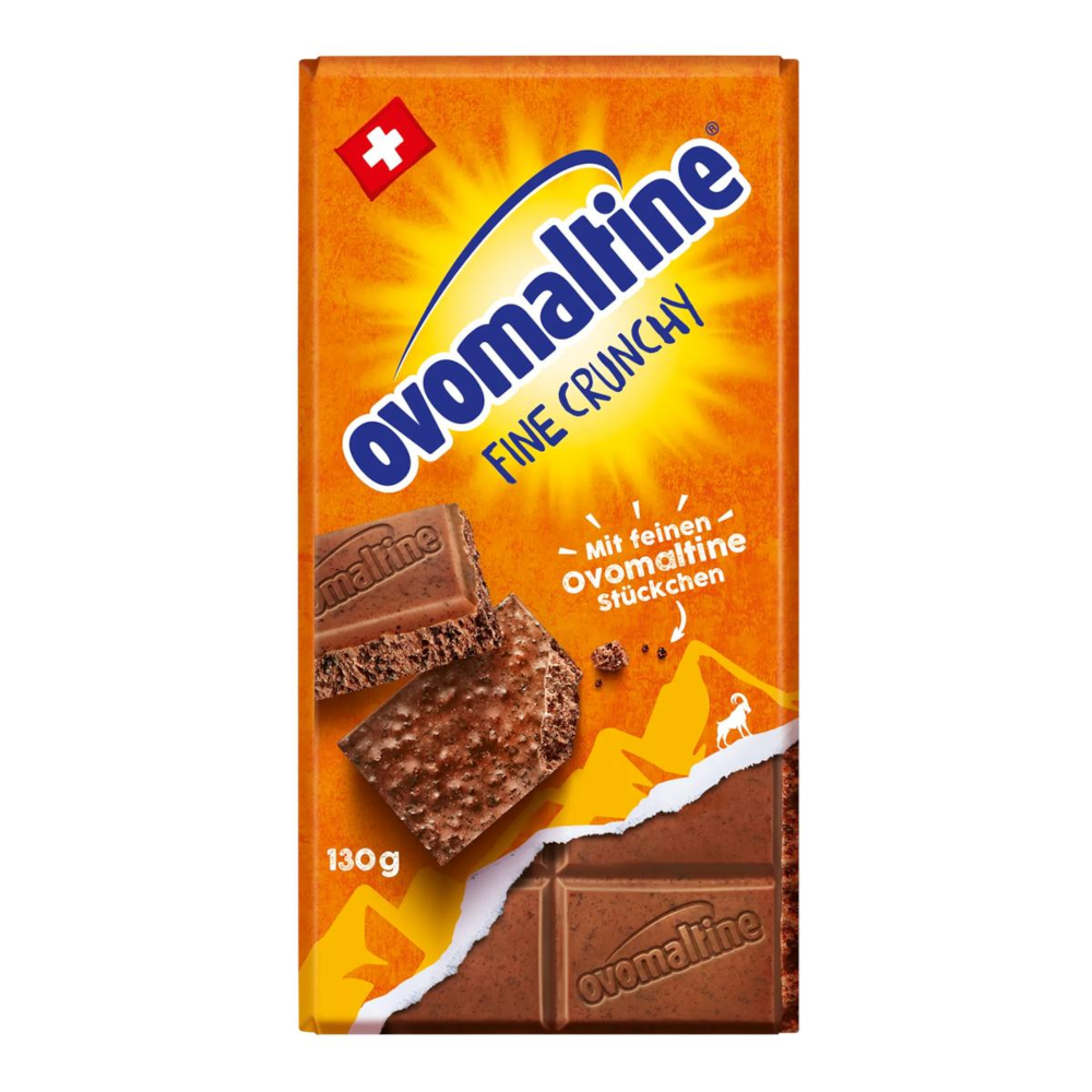 أوفومالتين شوكولاتة مقرمشة ناعمة مع شعير مملح 130g / 4.58oz