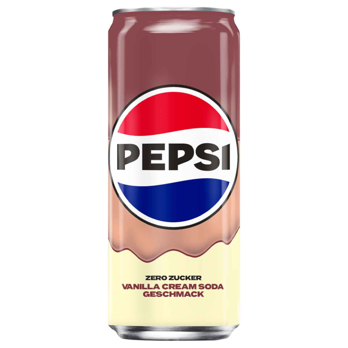 Pepsi Vanilla Cream Soda Zero Sugar 330 ml / 11.16 fl. oz.
