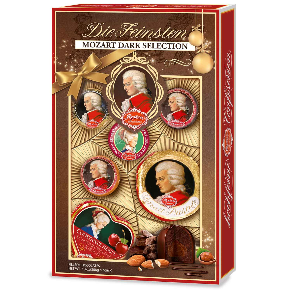 Reber Die Feinsten Mozart Dark Selection "Happy Holidays" 208g / 7.34oz