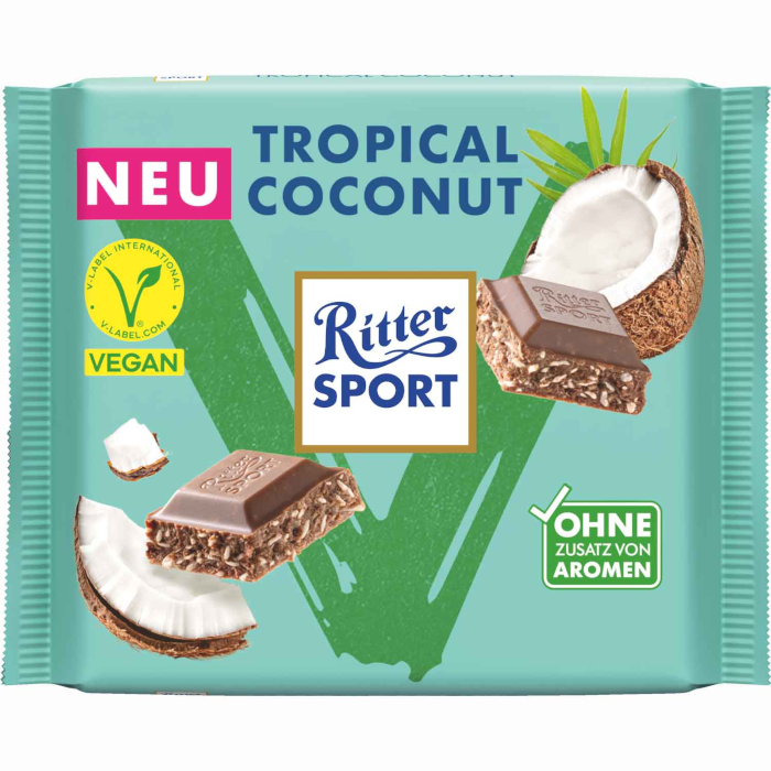 Chocolate vegano Ritter Sport Coco tropical 100 g