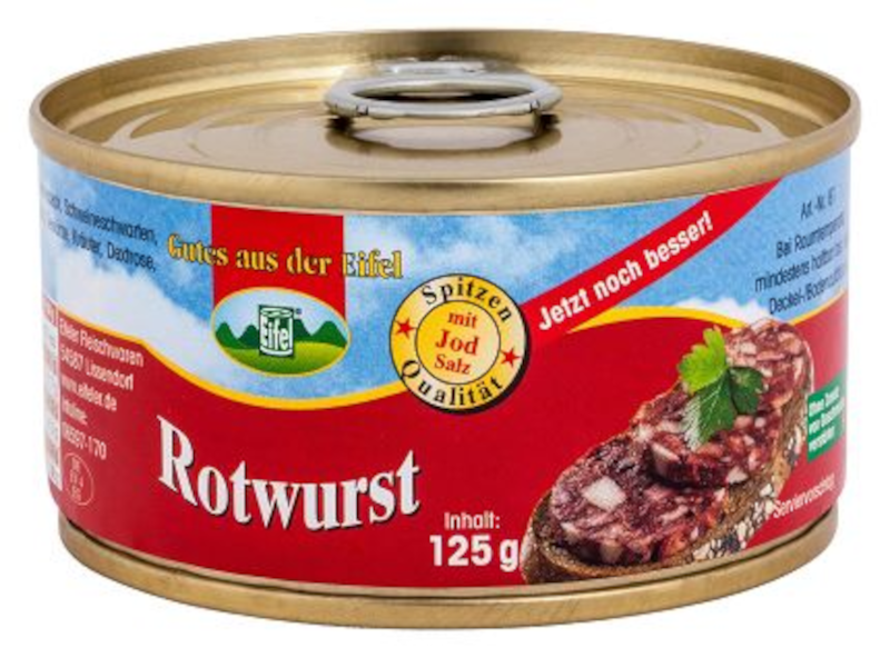 Gutes aus der Eifel Rotwurst 125g / 4.41oz