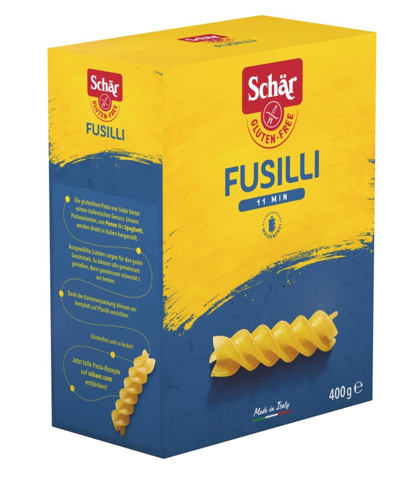 Schär Fusilli Spiralnudeln Glutenfrei Laktosefrei Vegan 400g / 14.1oz