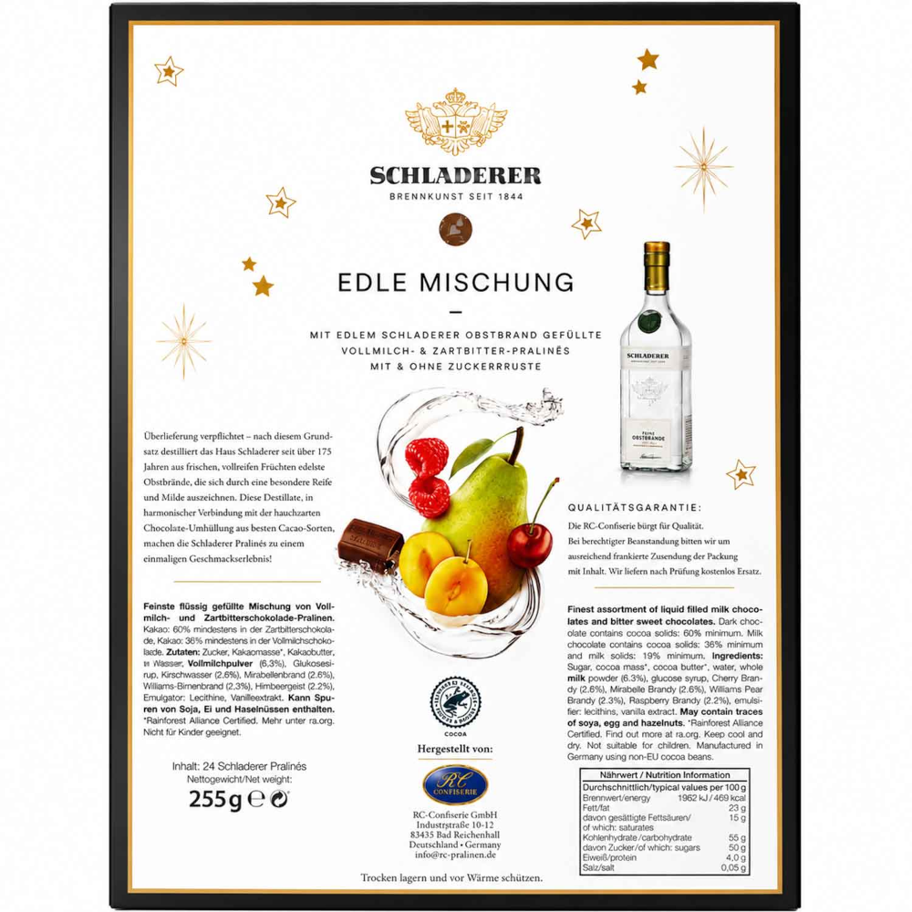 Schladerer Pralinen Edle Mischung Adventskalender 255g