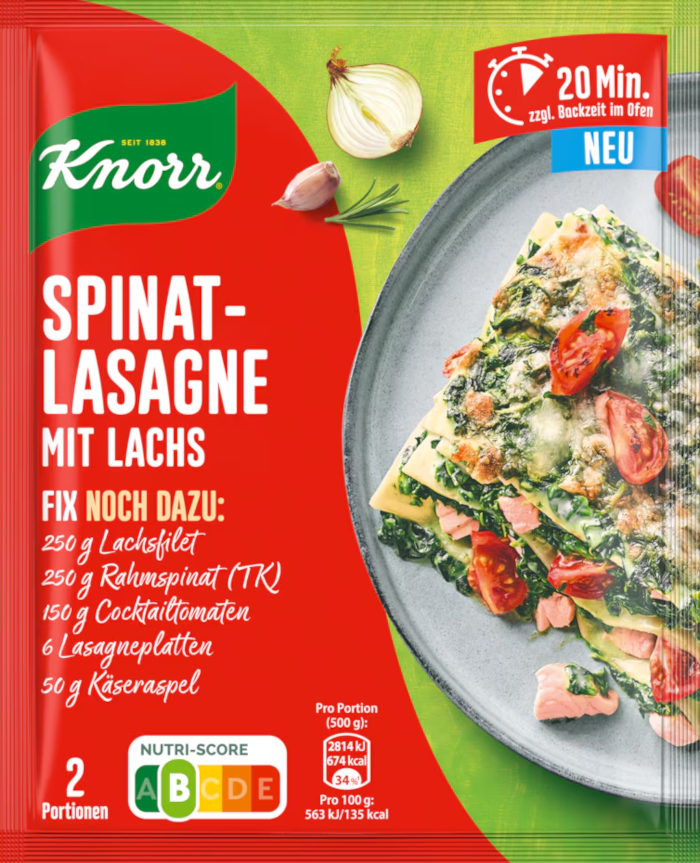 Knorr Fix Seasoning Mix for Spinach Lasagna with Salmon 40g / 1.41oz