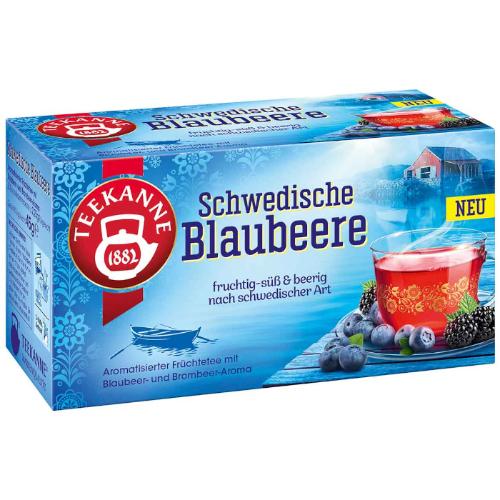Teekanne Ländertee Schwedische Blaubeere 20 Teebeutel