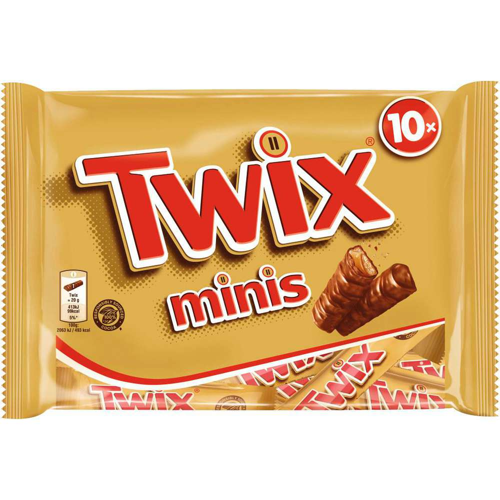 Twix Minis cookie chocolate bar with caramel 227g