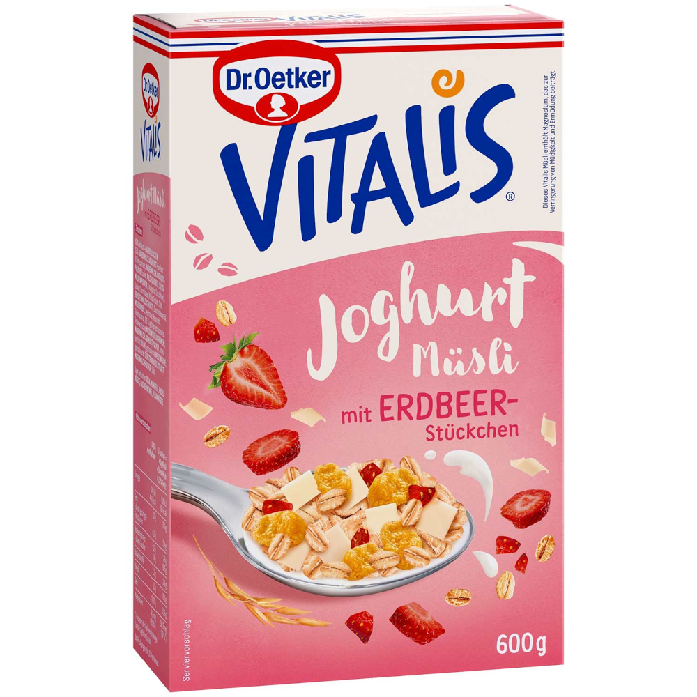 Dr. Oetker Vitalis Joghurt Müsli mit Erdbeerstückchen 600g