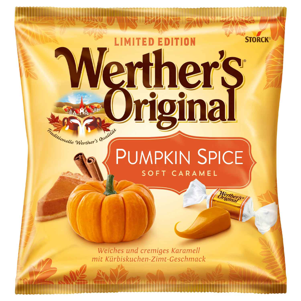 Storck Werthers Original Soft Caramel Pumpkin Spice Bonbons 180g