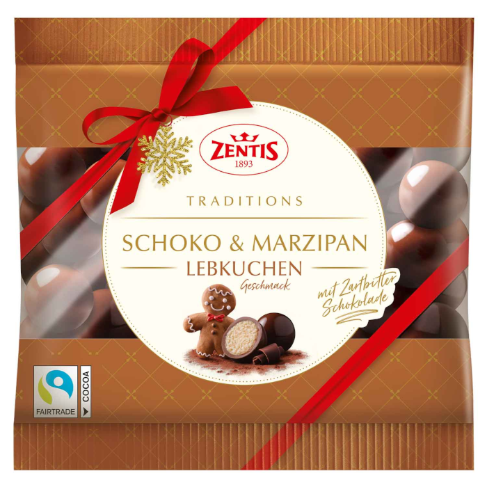 Zentis Chocolate & Marzipan Balls Gingerbread Flavor 90g / 3.17oz