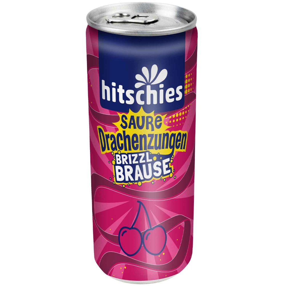 hitschies Sour Dragon Tongues brizzl Cherry Sparkling 250ml / 8.45 fl. oz.