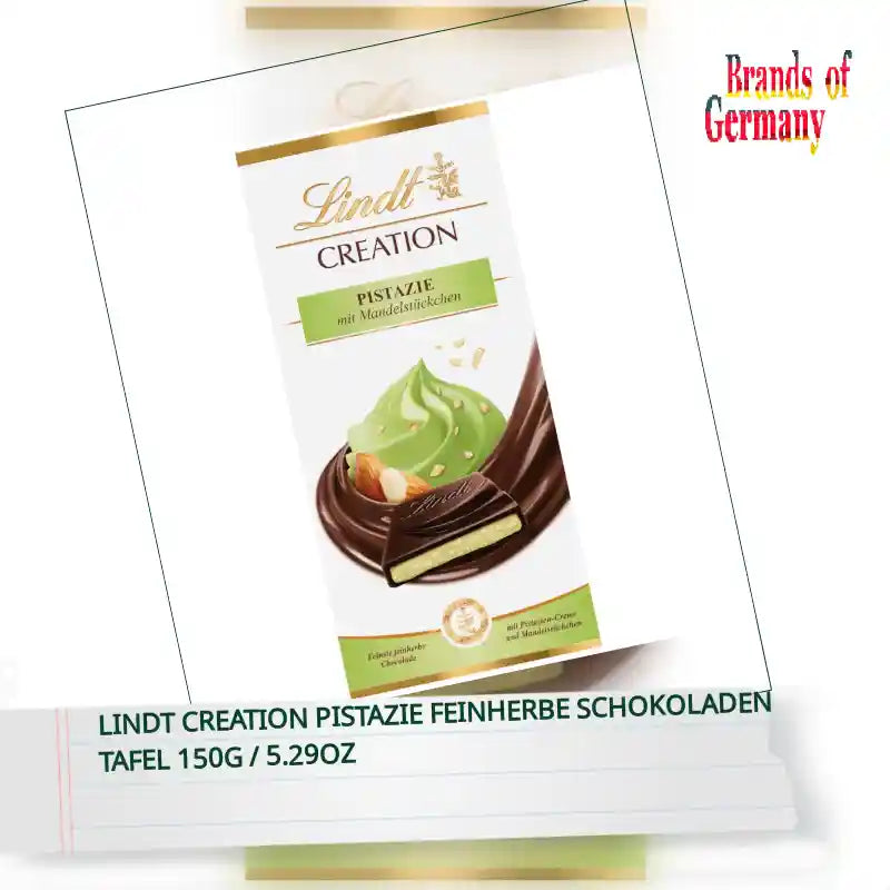Lindt Creation Pistazie Feinherbe Schokoladen Tafel 150g / 5.29oz by@Outfy