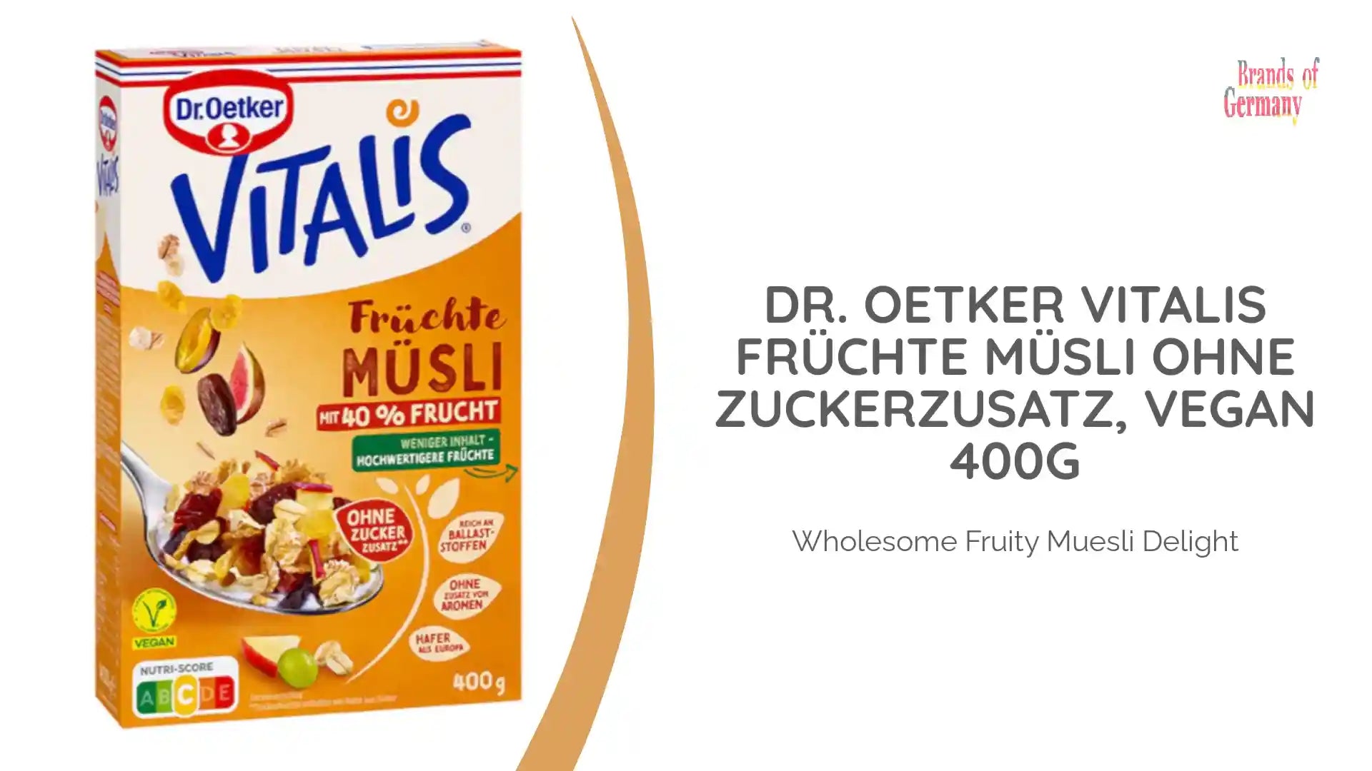 Dr. Oetker Vitalis Fr&uuml;chte M&uuml;sli ohne Zuckerzusatz, vegan 400g by@Outfy