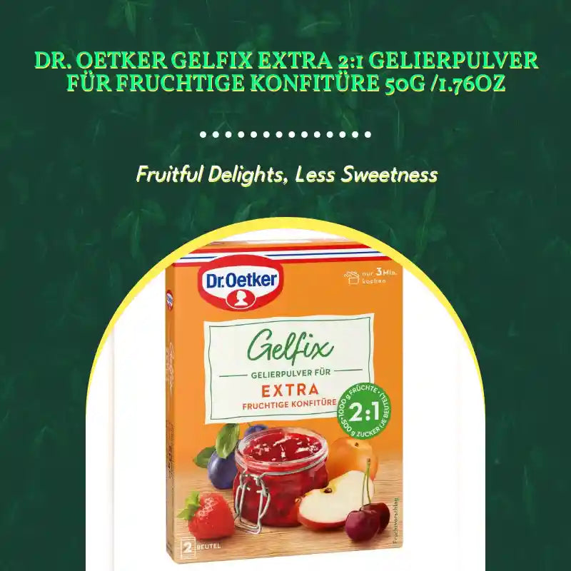 Dr. Oetker Gelfix Extra 2:1 Gelierpulver f&uuml;r fruchtige Konfit&uuml;re 50g /1.76oz by@Outfy