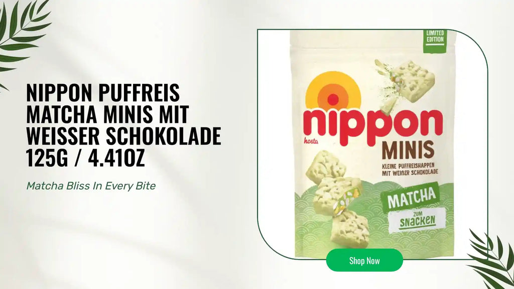 Nippon Puffreis Matcha Minis mit wei&szlig;er Schokolade 125g / 4.41oz by@Outfy