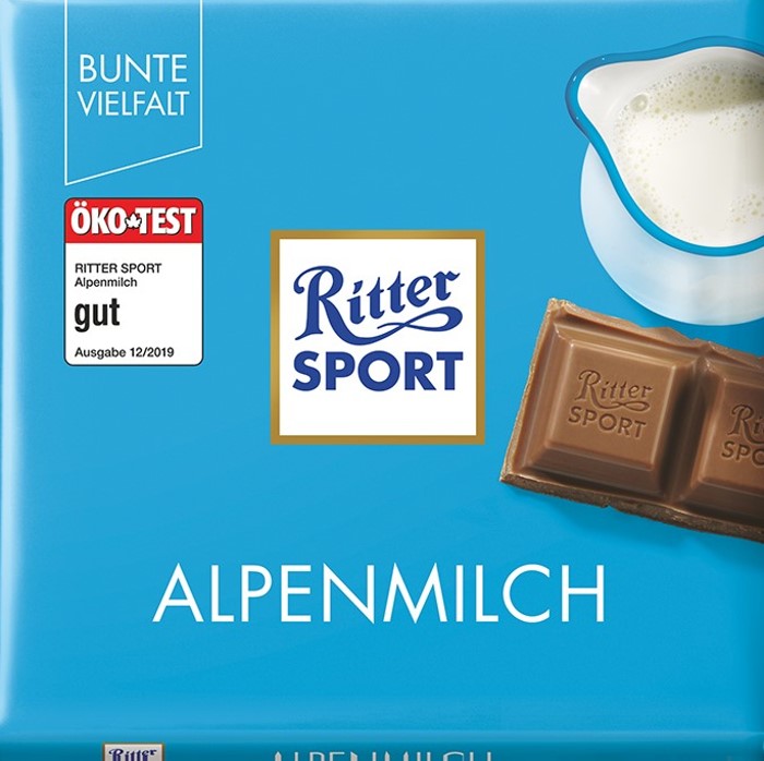 リッター スポーツ チョコレート アルペンミルク 100g