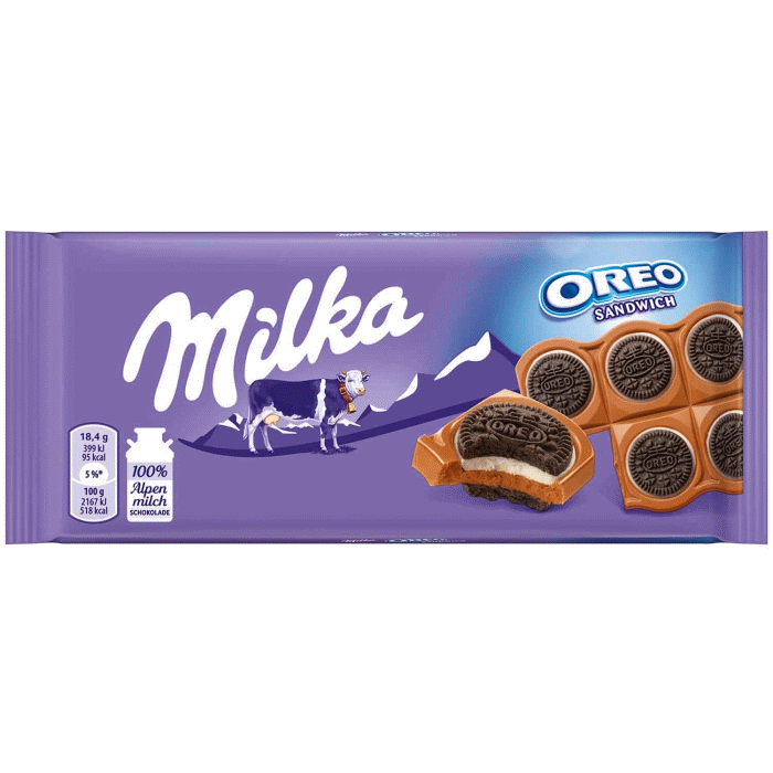 ミルカ オレオ サンドイッチ アルペンミルク チョコレート 92g / 3.24 oz