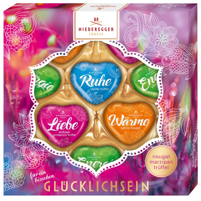 Niederegger für ein bisschen Glücklichsein Herzen 125g